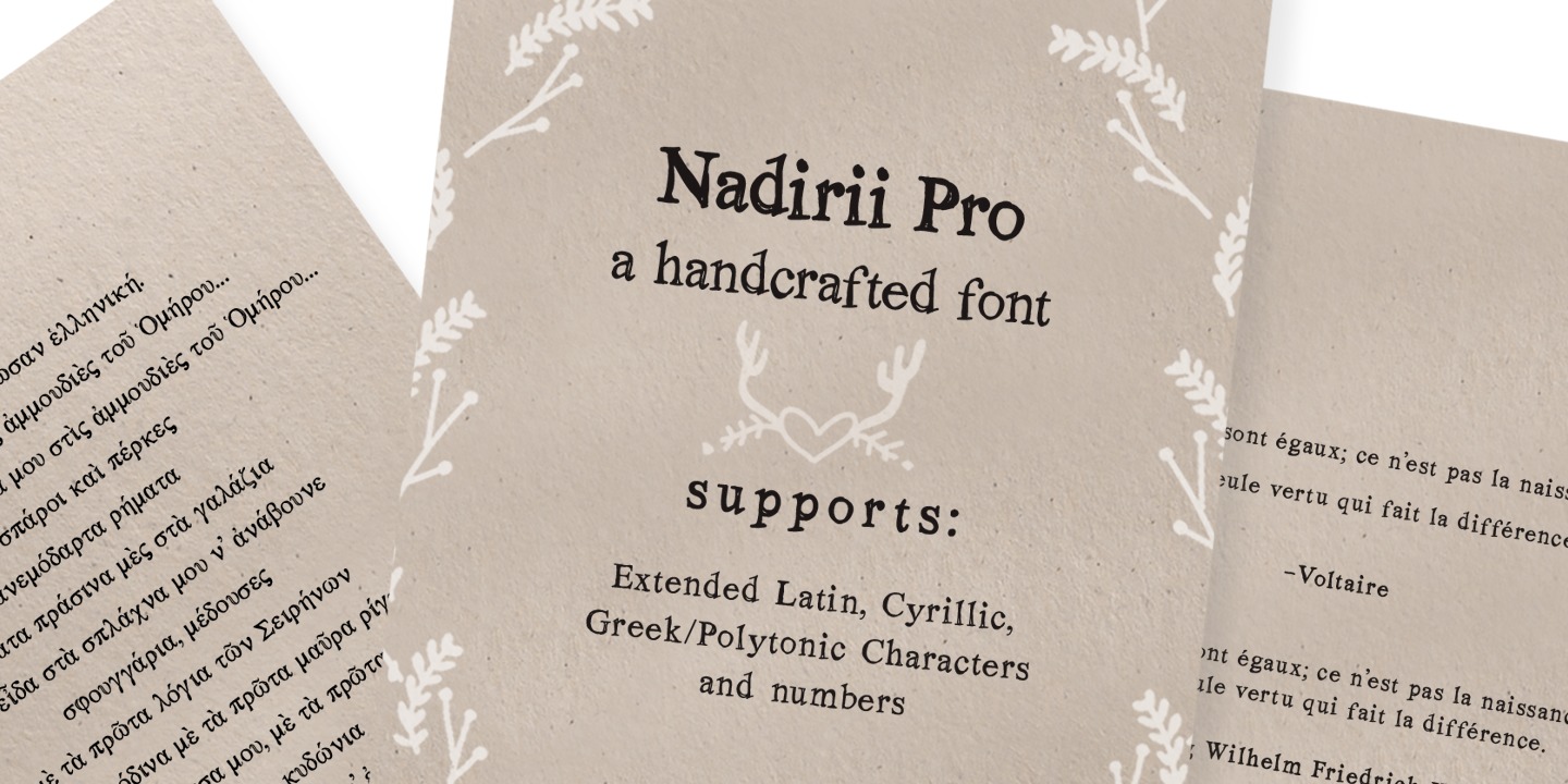 Beispiel einer Nadirii Pro-Schriftart #7